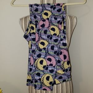 LuLaRoe RARE Halloween Disney Jack Skeleton Tim Burton Print Leggings